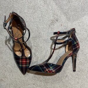 Jessica Simpson Plaid Stiletto Heels